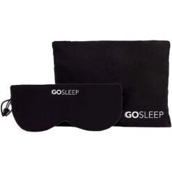 GOSLEEP 2 In 1 Travel Sleep Mask With Memory Foam Pillow-Black