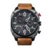 AV-8 HAWKER HUNTER Watch Black Face/Brown Strap -Men Clothing Store av 8 hawker hunter watch black face brown strap
