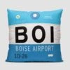 BOI Pillow Cover - Boise Airport -Men Clothing Store boi pillow cover boise airport