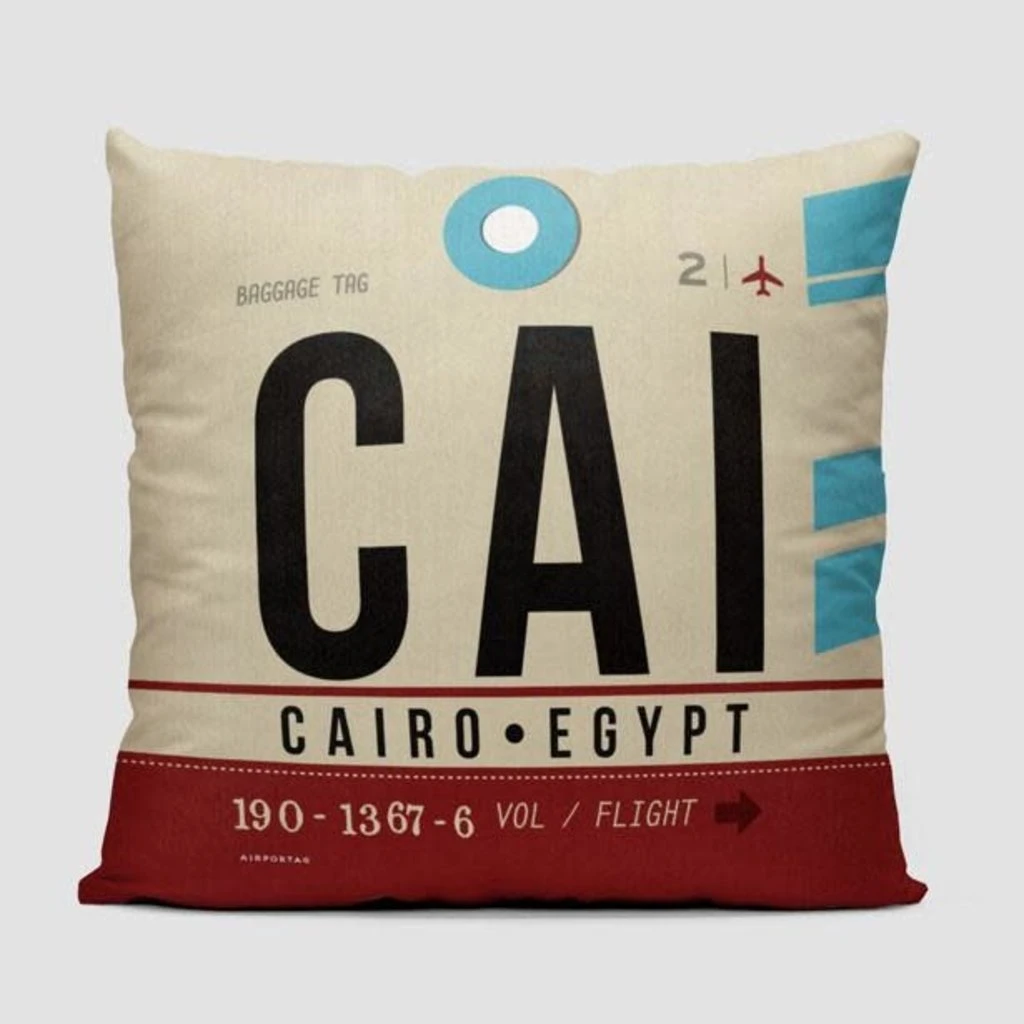 CAI Pillow Cover - Cairo, Egypt 3 CAI Pillow Cover - Cairo, Egypt