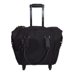 Catalina Nylon Rolling Tote Black