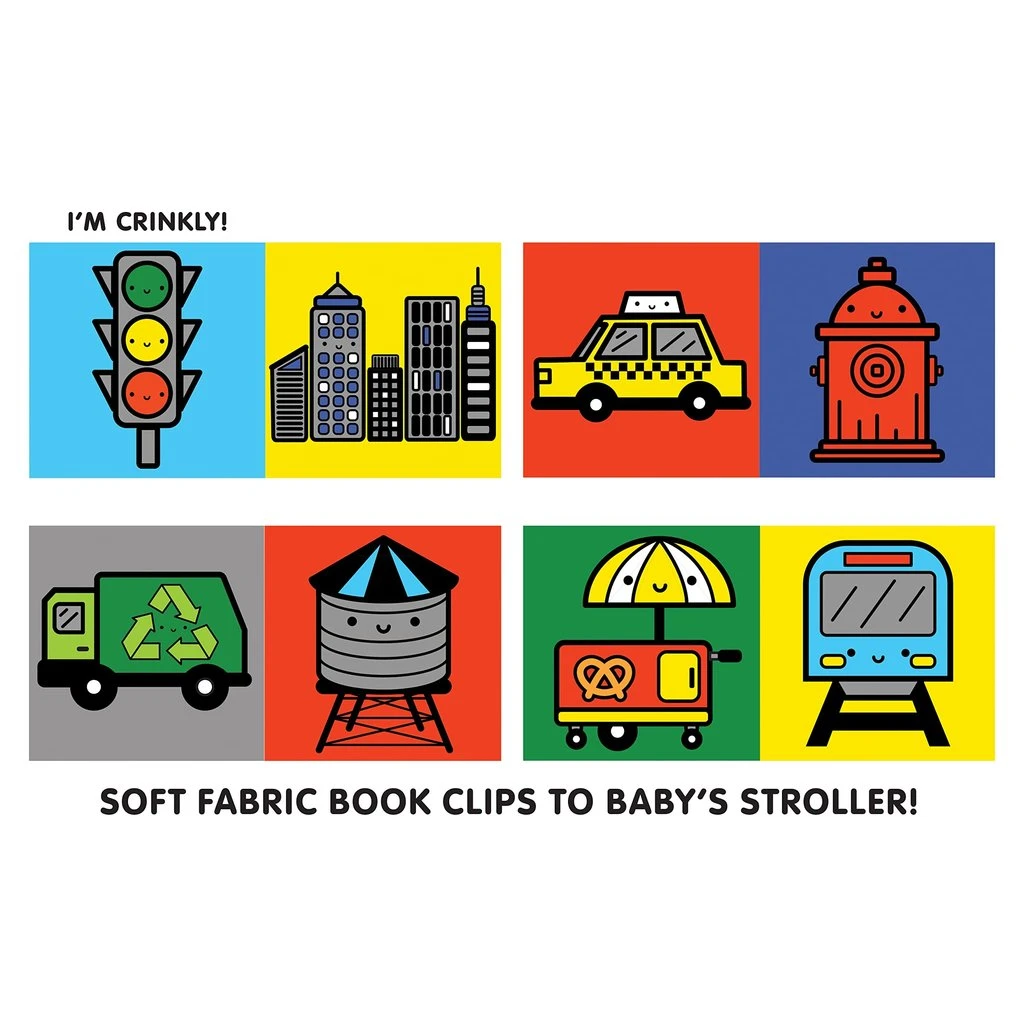 City Baby Crinkle Fabric Stroller Book 6 City Baby Crinkle Fabric Stroller Book - Image 4