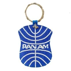 Pan Am Beaded Mobile Bag W/Silver Ring Handle