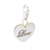 First Class Silver Heart Charm -Men Clothing Store first class silver heart charm
