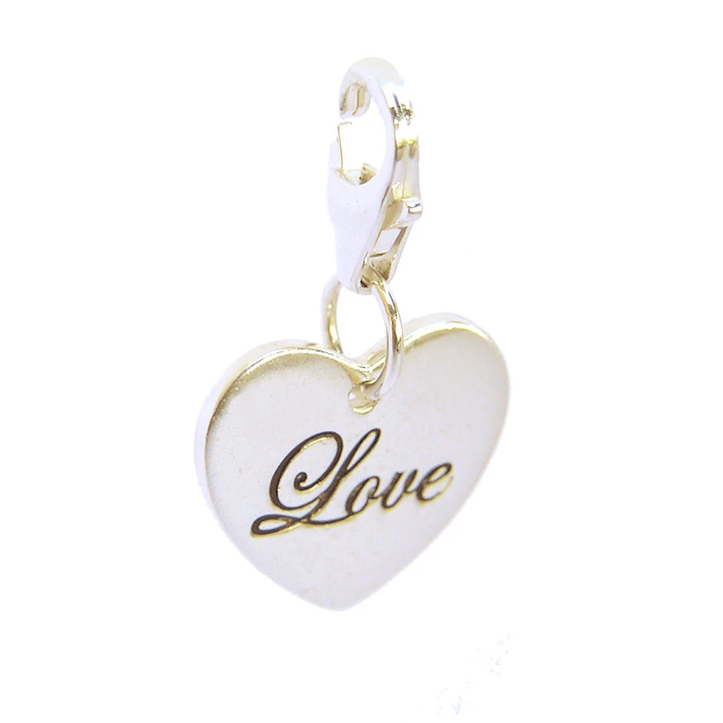 First Class Silver Heart Charm 3 First Class Silver Heart Charm