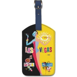 Fly To Las Vegas Night & Day Luggage Tag