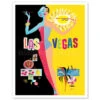 Fly To Las Vegas Night & Day Print 9x12
