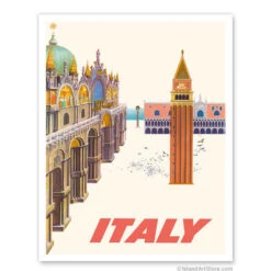 Fly To St. Mark's Plaza Italy Print 9x12
