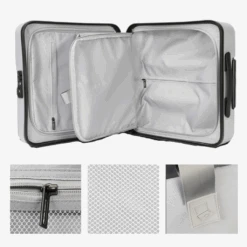 Hard Case Rolling Carry-On White -Men Clothing Store hard case rolling carry on white 1
