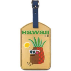 Hawaii By Jet, Mr. Pineapple Head Luggage Tag