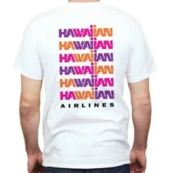 Hawaiian Airlines Stacked Logo Mens T-shirt