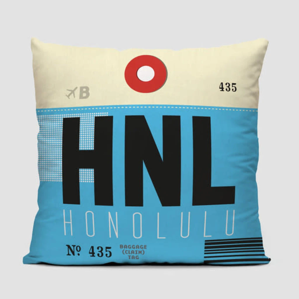HNL Pillow Cover - Honolulu, Hawaii 3 HNL Pillow Cover - Honolulu, Hawaii