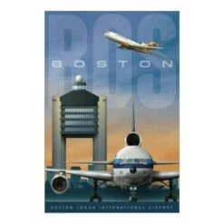 BOS Boston Logan International Airport Poster