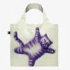 Loqi Flying Purr-ple Cat Reusable Tote Bag -Men Clothing Store loqi flying purr ple cat reusable tote bag