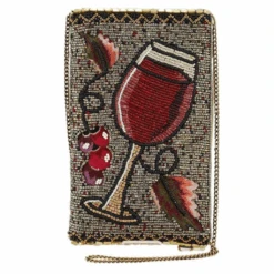 Mary Frances Cell Phone Crossbody - Vino