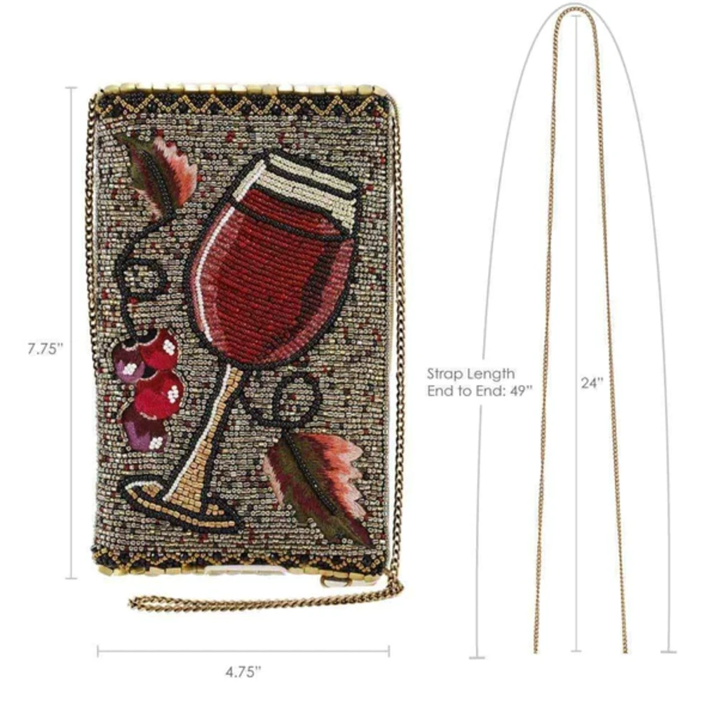 Mary Frances Cell Phone Crossbody - Vino 9 Mary Frances Cell Phone Crossbody - Vino - Image 7