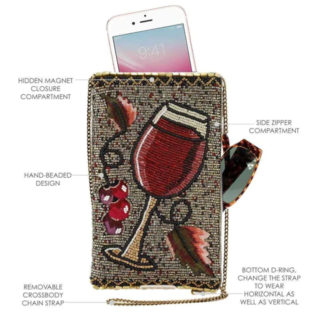 Mary Frances Cell Phone Crossbody - Vino 10 Mary Frances Cell Phone Crossbody - Vino - Image 8