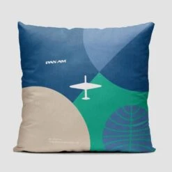 Pan Am Bauhaus Blues Pillow Cover