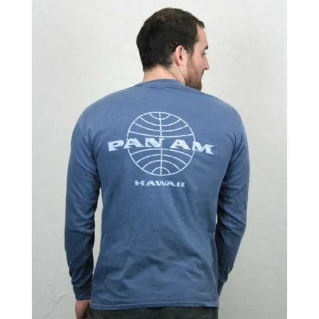 Pan Am Globe Logo Long Sleeve Mens T-shirt 4 Pan Am Globe Logo Long Sleeve Mens T-shirt - Image 2