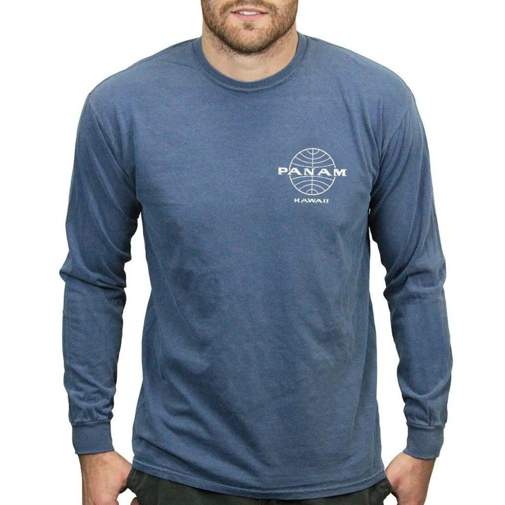 Pan Am Globe Logo Long Sleeve Mens T-shirt 3 Pan Am Globe Logo Long Sleeve Mens T-shirt