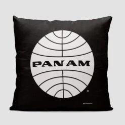 Pan Am Logo Pillow Cover - Black