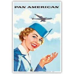 Pan Am Stewardess Print 9x12