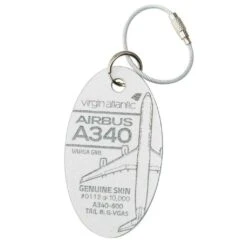 Plane Tag Airbus A340 Varga Girl - Pearl White
