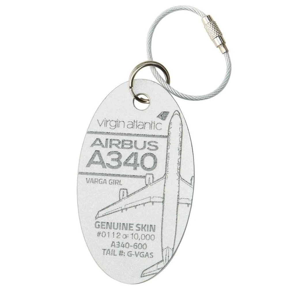 Plane Tag Airbus A340 Varga Girl - Pearl White 3 Plane Tag Airbus A340 Varga Girl - Pearl White