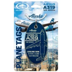 Plane Tag Alaska Airbus A319- Dark Blue