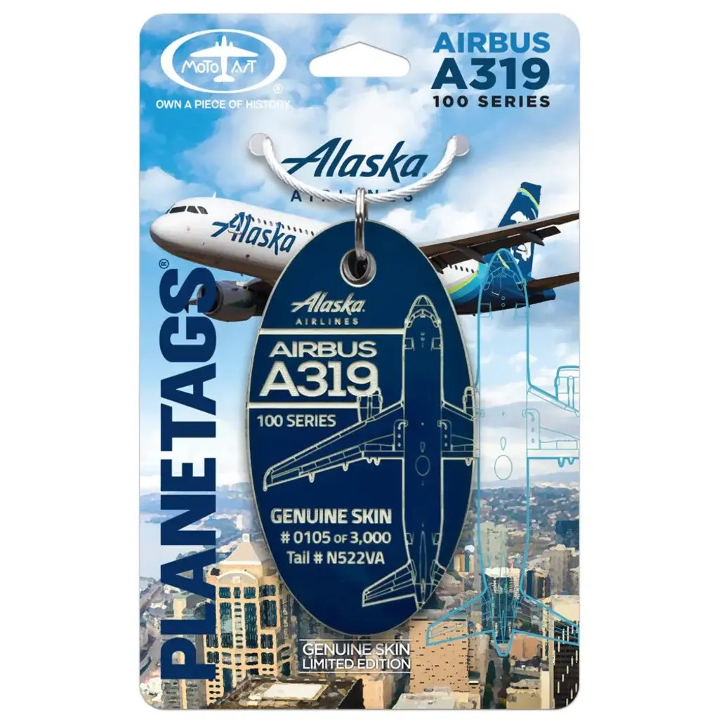 Plane Tag Alaska Airbus A319- Dark Blue 3 Plane Tag Alaska Airbus A319- Dark Blue