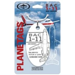 Plane Tag BAC ONE-ELEVEN 200 Series - White