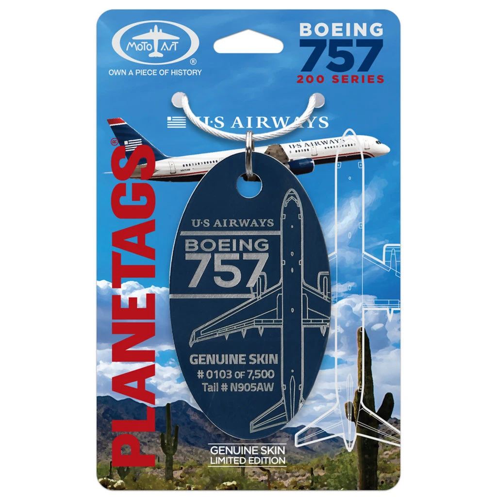 Plane Tag Boeing 757 US Airways Blue 3 Plane Tag Boeing 757 US Airways Blue