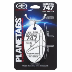 Plane Tag Boeing United 747-400 Series - White