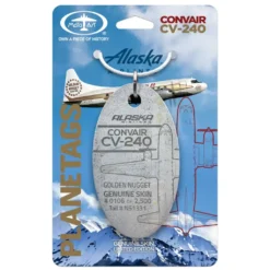 Plane Tag Convair CV-240 Alaska Golden Nugget