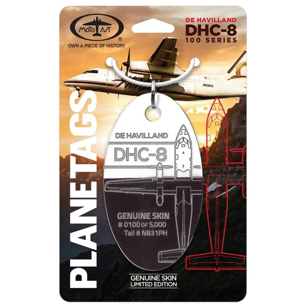 Plane Tag DHC-8 100 Series - Maroon/White 3 Plane Tag DHC-8 100 Series - Maroon/White