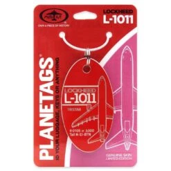 Plane Tag Lockheed L-1011 Hawaiian Airlines - Red