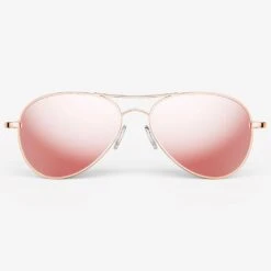 Randolph Amelia 22k Rose Gold SkyForce Sunglasses