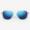 Randolph Aviator Matte Chrome Sunglasses - Blue Atlantic 1 Randolph Aviator Matte Chrome Sunglasses - Blue Atlantic -Men Clothing Store randolph aviator matte chrome sunglasses blue atla