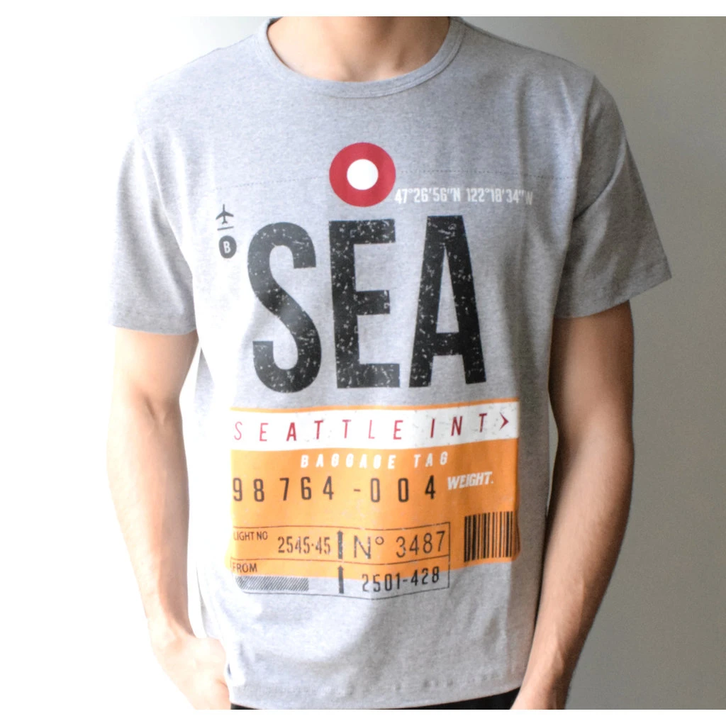 SEA Vintage Baggage Tag Men's T-shirt 3 SEA Vintage Baggage Tag Men's T-shirt