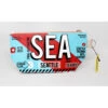 Seattle Luggage Tag Pouch -Red/Blue -Men Clothing Store seattle luggage tag pouch red blue