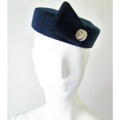 Stewardess Pill Box Hat -Size M -Navy