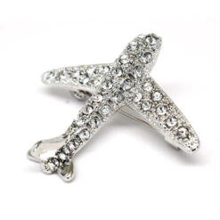 Swarovski Airplane Brooch
