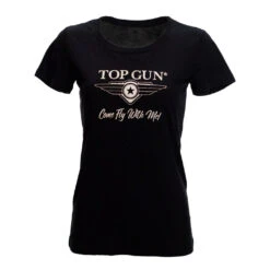Top Gun® "Come Fly With Me" Womens T-shirt -Black