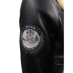 Top Gun® Insignia Bonded PU Bomber Jacket -Black -Men Clothing Store top gun insignia bonded pu bomber jacket black 3