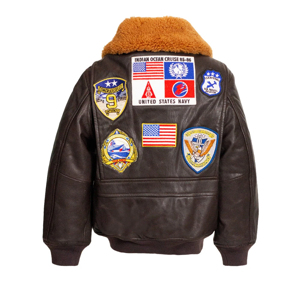 Top Gun® Kids 2.0 Leather Bomber Jacket 4 Top Gun® Kids 2.0 Leather Bomber Jacket - Image 2