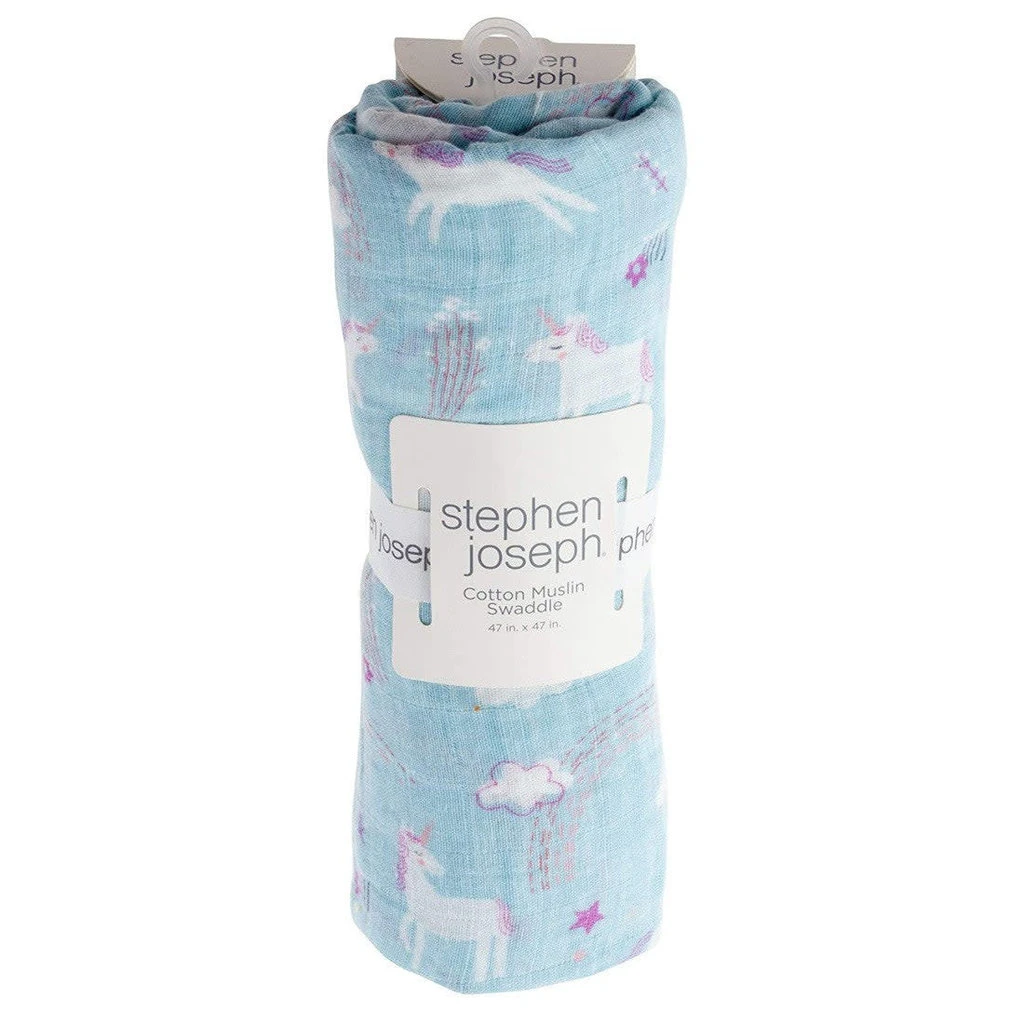 Travel Muslin Baby Blanket - Unicorn 3 Travel Muslin Baby Blanket - Unicorn