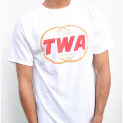 TWA Double Globe Logo Mens T-shirt