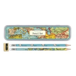 Vintage Maps Pencil Set