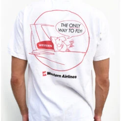 Western Airlines Wally Mens Retro T-shirt -Men Clothing Store western airlines wally mens retro t shirt 2