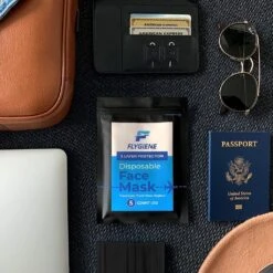 FLYGIENEDisposable Travel Face Mask 5 Count Black -Men Clothing Store wh1fg flygiene disposable travel face mask 5 count 3